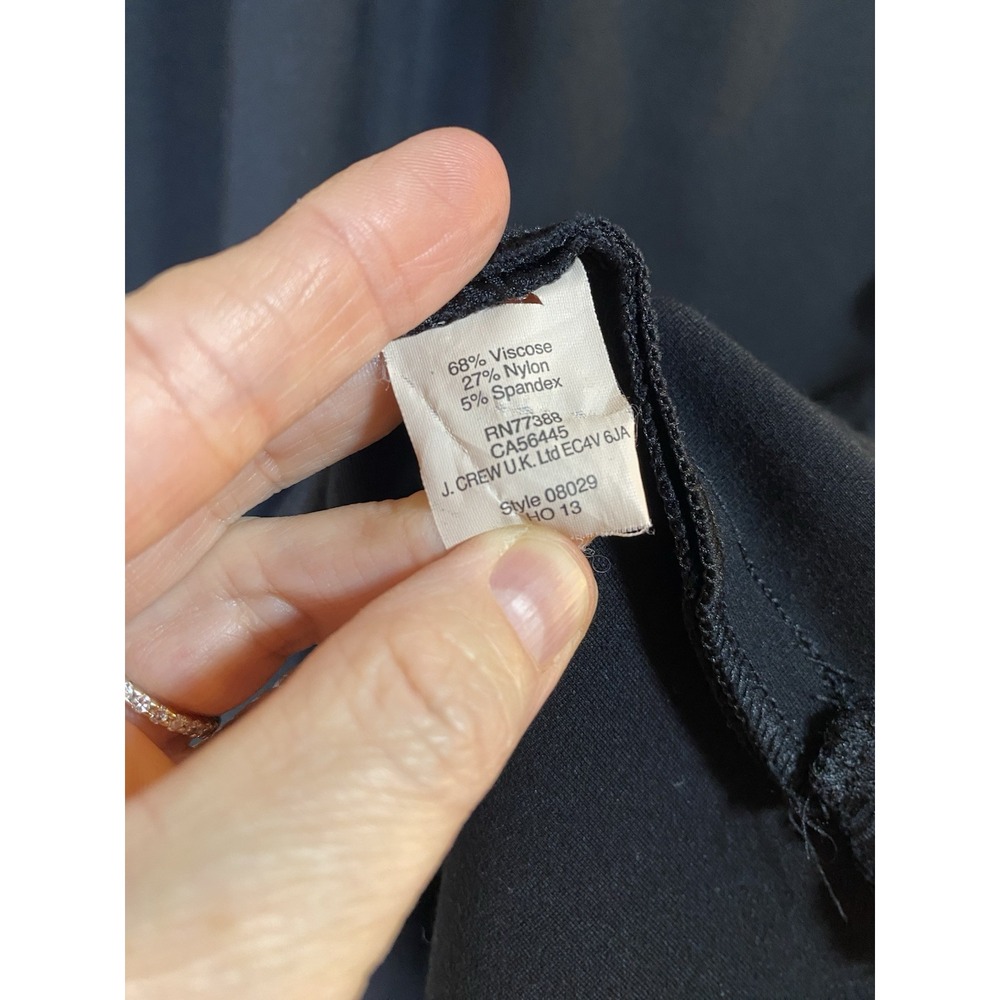 Madewell Dress Womens SMALL Black Collared Sleeveless Stretch Raw Hem Shift - Picture 5 of 6